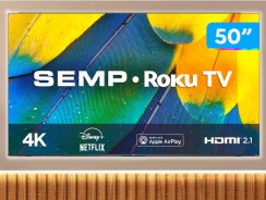 -Smart TV 50” 4K UHD LED Semp RK8600 Wi-Fi – 3 HDMI 1 USB-