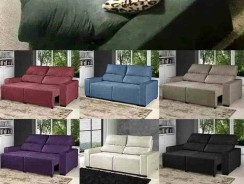 Sofá Retrátil Reclinável 3 Lugares Suede Elegance – American Confort