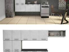 Cozinha Compacta Colormaq Laura com 12 Portas e Nicho – Branca