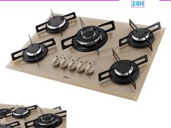 Cooktop à Gás 5 Bocas Philco Bivolt Tripla Chama Champagne