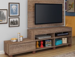 Painel e Rack para TV de até 47″ MDP Artely Byron 3402 Canela