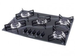 Fogão Cooktop 5q Lines Safanelli 5 Bocas Preto Fcl50