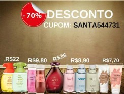 Desconto com até 70% de desconto Natura