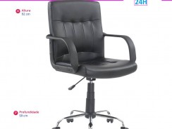 Cadeira para Escritório Carrefour Home Preta ML-2431-2