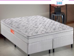 Cama Box Queen Size (Box + Colchão) Inducol – Mola Pocket 64cm de Altura Union