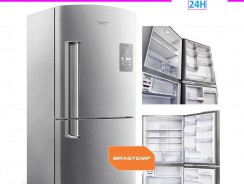 Geladeira Brastemp Frost Free Inverse 573 litros cor Inox