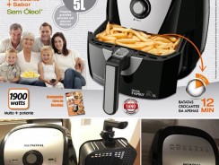 Fritadeira Air Fryer Mondial Grand Family 5L AF-17 – Preto/Prata