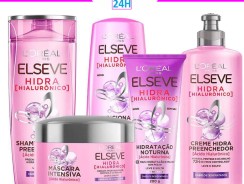 Elséve Hidra Hialurônico Kit – Shampoo + Condicionador + Creme de Pentear + Máscara + Creme Noturno