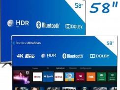 Smart TV LED 58″ Philips 58PUG6513/78 Ultra Slim Ultra HD 4k Wi-fi 3 HDMI 2 USB Prata