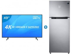 Smart TV 4K LED 49” Samsung NU7100 Wi-Fi HDR – Conversor Digital + Geladeira/Refrigerador