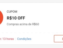 Cupom Shopee R$ 10 em Compras a partir R$ 60 -.