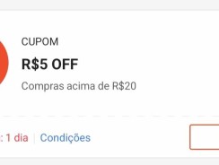 Cupom Shopee: R$ 5 em Compras a partir R$ 20