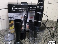 Mixer Lenoxx PMX 403 3 em 1 2 Velocidades – 600W Triturador Copo Batedor de Claras em Neve