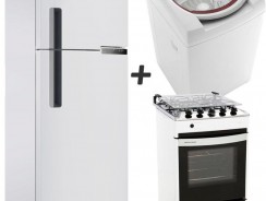 Refrigerador + Lavadora de Roupas + Fogão 4 Bocas – Brastemp