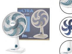 Ventilador de Mesa Mondial Ultra V-30-6P 30cm com 6 Pás e 3 Velocidades – Branco/Azul