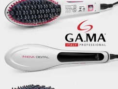 Escova Alisadora Gama Italy Innova Digital Bivolt – Branco e Rosa