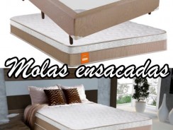 Cama Box Casal (Box + Colchão) Celuplás Molas – Ensacadas/Pocket 28cm de Altura Vanille Softgel