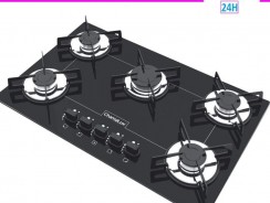 Cooktop 5 Bocas Chamalux GLP Preto 57 Bivolt