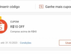 Saiu Cupom Shopee R$10 off a partir de R$40