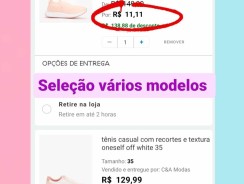 cea – Segundo Tênis saindo R$ 11