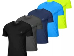 Kit 5 Camiseta Masculina Dry Fit Academia Esportes Slim Fit