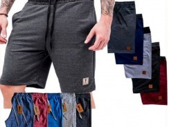 Kit 5 Shorts Bermudas Moletom Polo Marine