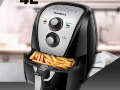 Fritadeira Elétrica sem Óleo/Air Fryer Mondial Family AFN-40-BI Preto 4L com Timer