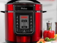 Panela de Pressão Digital Philco 6L Inox Vermelha