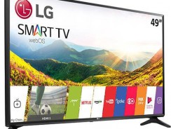 Smart TV LED 49″ LG 49LJ5500 Full HD Conversor Digital Wi-Fi integrado 1 USB 2 HDMI webOS 3.5 Sistema de Som Virtual Surround Plus