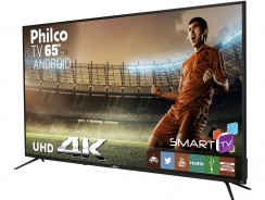 Smart TV LED 65″ Philco PTV65A11DSGWA Ultra HD 4K com 3 HDMI e 2 USB Preta com Conversor Digital Integrado