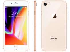 iPhone 8 Apple 128GB Dourado 4G Tela 4,7” Retina – Câmera 12MP + Selfie 7MP iOS 13 Proc. Chip A11