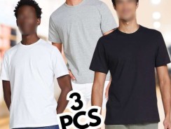 Kit Com 3 Camisetas Masculinas Básicas Slim Hering