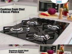 Cooktop 4 Bocas Philco Cook Chef 4 – à Gás GLP Acendimento Automático Bivolt