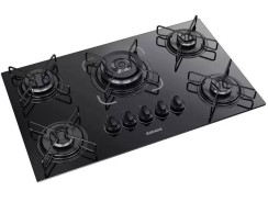 — Cooktop Itatiaia Essencial 5 Bocas Tripla Chama Preto – Bivolt