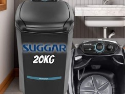 Lavadora de Roupas Suggar 20 Kg Semiautomática Lavamax Eco Preta LE2001PT