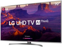 Smart TV 4K LED 70” LG 70UK6540 Wi-Fi HDR – Inteligência Artificial Conversor Digital 4 HDMI