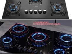 Cooktop 5 Bocas Mondial a Gás GLP Preto – CTG-02