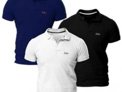 Kit com Três Camisas Polo Básica Piquet Regular – POLO Match