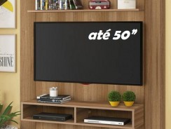 Painel para TV até 50” Arizona 1 Prateleira – 2 Nichos Madesa