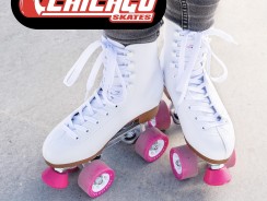 Chicago Patins femininos clássicos – Patins brancos de alta qualidade