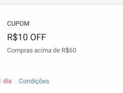 Cupom Shopee; R$ 10 em Compras a partir de R$ 60 – Digitável 