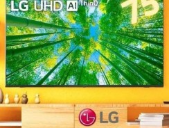 Smart TV 75″ LG 4K UHD 75UQ8050 WiFi, Bluetooth, HDR, Nvidia GEFORCE NOW, ThinQ AI, Smart Magic, Google, Alexa