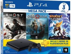 Console PlayStation 4 Mega Pack 18 – Ghost of Tsushima, God of War e Ratchet & Clank