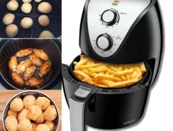 Fritadeira Elétrica Sem Óleo Air Fryer Mondial AF-30 Family Inox IV 3,5l – Preta