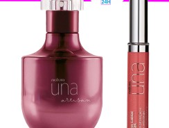  Combo Una Artisan com Deo Parfum e Gloss Rosa 101