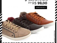 3 SAPATÊNIS POR R$ 99