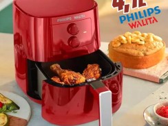 Fritadeira Elétrica Airfryer Série 3000 Philips Walita Vermelha 1400W – RI9201