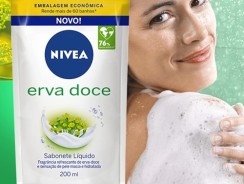 NIVEA Sabonete Líquido Refil Erva Doce 200ml – Fragrância refrescante de erva-doce, sensação de pele macia e hidratada