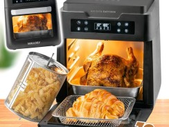 Fritadeira Air Oven Easycook Mallory 1500W Com12 Litros, Painel de LED, Visor de Vidro e Luz Interna, Multi função- 220v