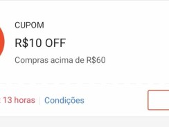 “Cupom Shopee — R$ 10 em Compras a partir de R$ 60 – Digitável 